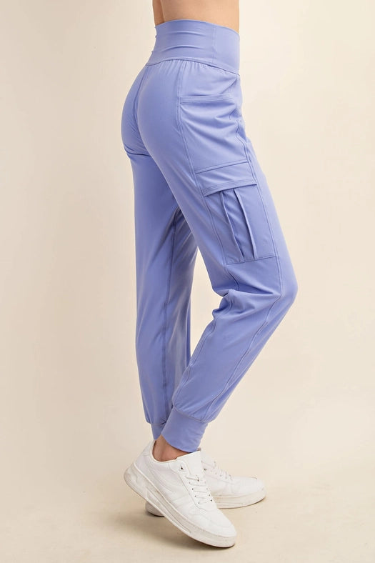 Butter Jogger with Side Pockets Blue Hyacinth-Jogger-Rae Mode-S-Urbanheer