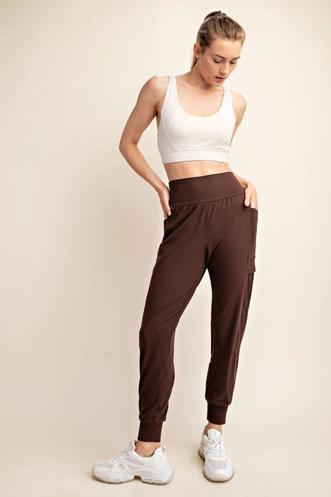 Butter Jogger with Side Pockets Espresso-Jogger-Rae Mode-S-Urbanheer