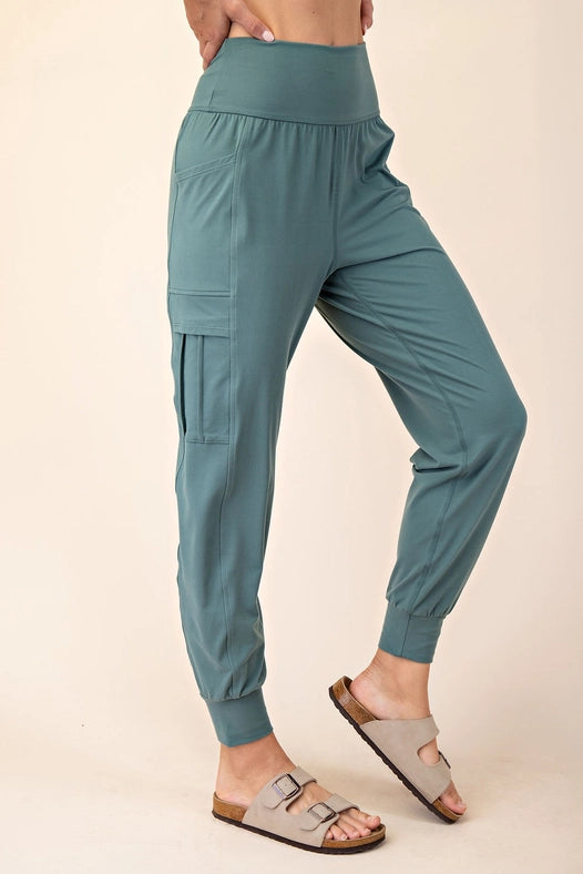Butter Jogger with Side Pockets Fern Forest-Jogger-Rae Mode-S-Urbanheer