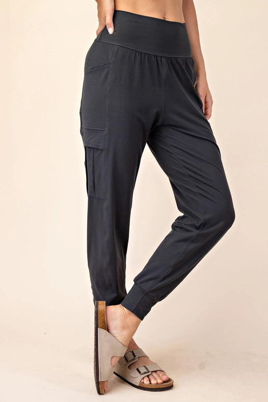 Butter Jogger with Side Pockets Navy-Jogger-Rae Mode-S-Urbanheer