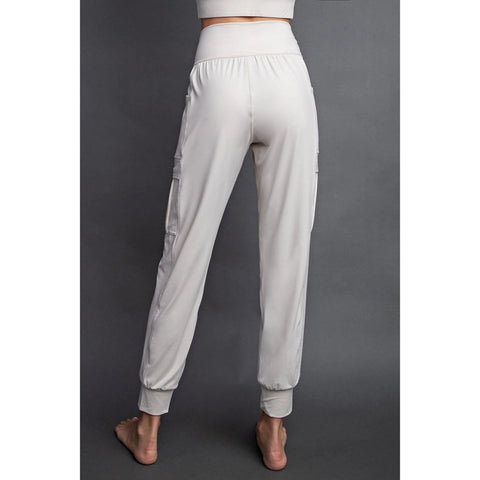 Butter Jogger with Side Pockets White Pearl-Jogger-Rae Mode-S-Urbanheer