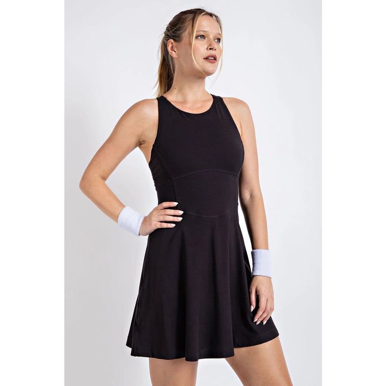 Butter Romper Dress with Keyhole Black-Romper Dress-Rae Mode-S-Urbanheer