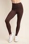 Butter Soft Basic Full Length Leggings Espresso-Leggings-Rae Mode-S-Urbanheer