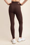 Butter Soft Basic Full Length Leggings Espresso-Leggings-Rae Mode-S-Urbanheer