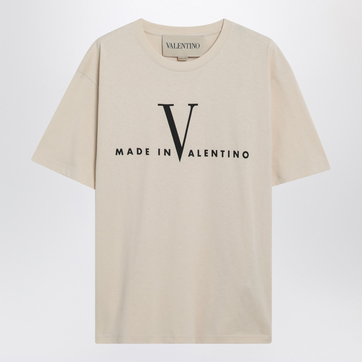 Butter-colored “Made In Valentino” T-shirt