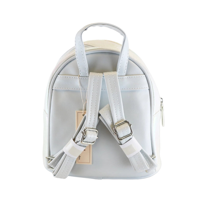 Butterfly Iridescent Backpack White-Backpacks-Doe a Dear-8-3/4" Height x 8" Width x 4" Depth-Urbanheer