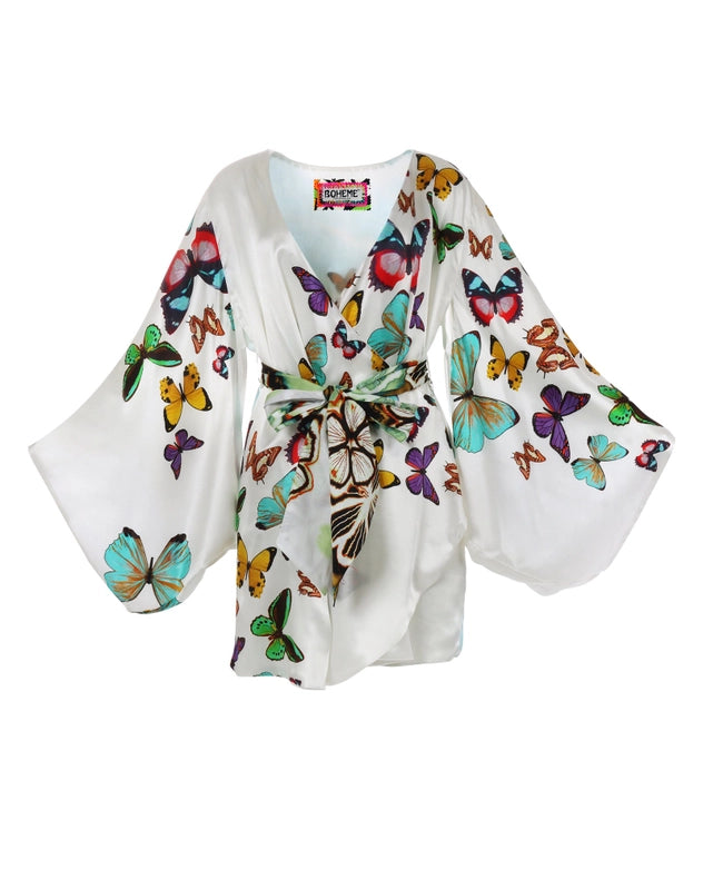 Butterfly Kimono - White-Kimono-Meghan Fabulous-M-White-Urbanheer