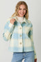 Button Down Checker Jacket Ivory/Soft Blue-Jacket-Mystree-S-Urbanheer