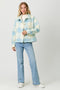 Button Down Checker Jacket Ivory/Soft Blue-Jacket-Mystree-S-Urbanheer