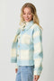 Button Down Checker Jacket Ivory/Soft Blue-Jacket-Mystree-S-Urbanheer