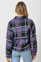 Button Down Checker Jacket Violet-Jacket-Mystree-S-Urbanheer