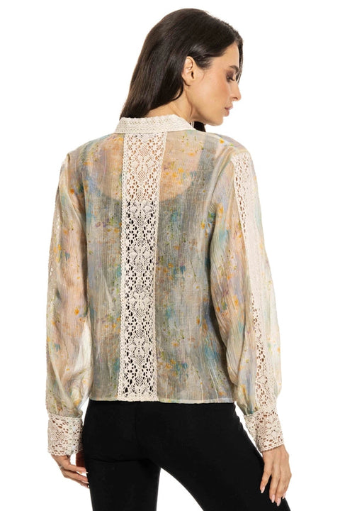 Button Down Top with Lace Detailing-Blouse-Adore-S-Urbanheer