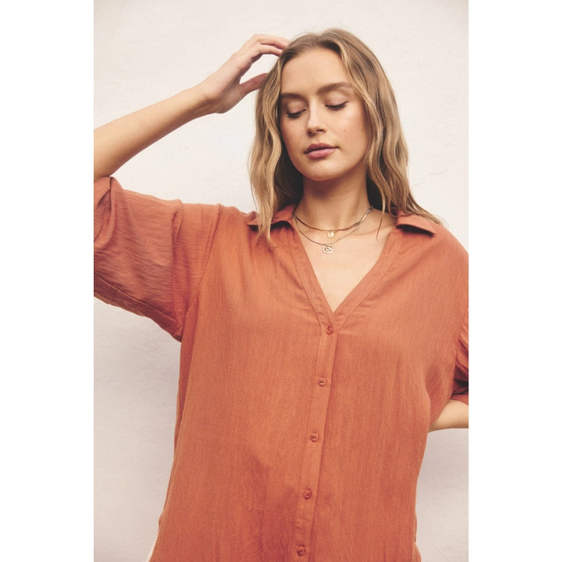 Button Down Tunic Shirt-Shirt-Dress Forum-S-Urbanheer
