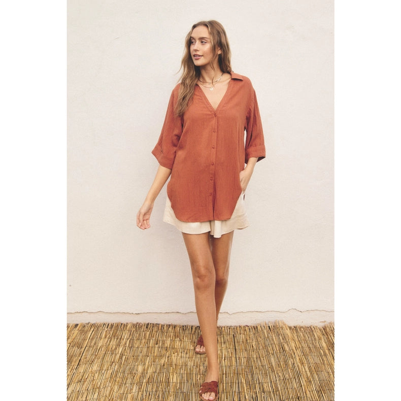 Button Down Tunic Shirt-Shirt-Dress Forum-S-Urbanheer