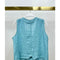 Button Down Vest with Faux Pocket Blue Zuccero-Vest-MILIO MILANO-XS-Earth Beige-Urbanheer