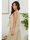 Button Down Vest with Faux Pocket Earth Beige-Vest-MILIO MILANO-XS-Earth Beige-Urbanheer