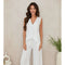 Button Down Vest with Faux Pocket White-Vest-MILIO MILANO-XS-White-Urbanheer