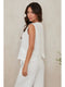 Button Down Vest with Faux Pocket White-Vest-MILIO MILANO-XS-White-Urbanheer
