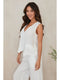 Button Down Vest with Faux Pocket White-Vest-MILIO MILANO-XS-White-Urbanheer