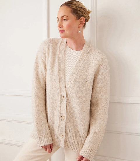 Button Up Cardigan Sweater-Sweater-Karen Kane-XS-Stone-Urbanheer