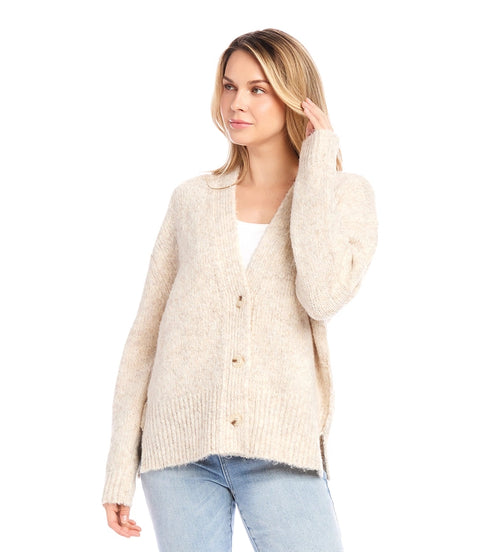 Button Up Cardigan Sweater-Sweater-Karen Kane-XS-Stone-Urbanheer