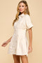 Button Up Collared Side Pockets Dress-Dress-TCEC-S-Black-Urbanheer