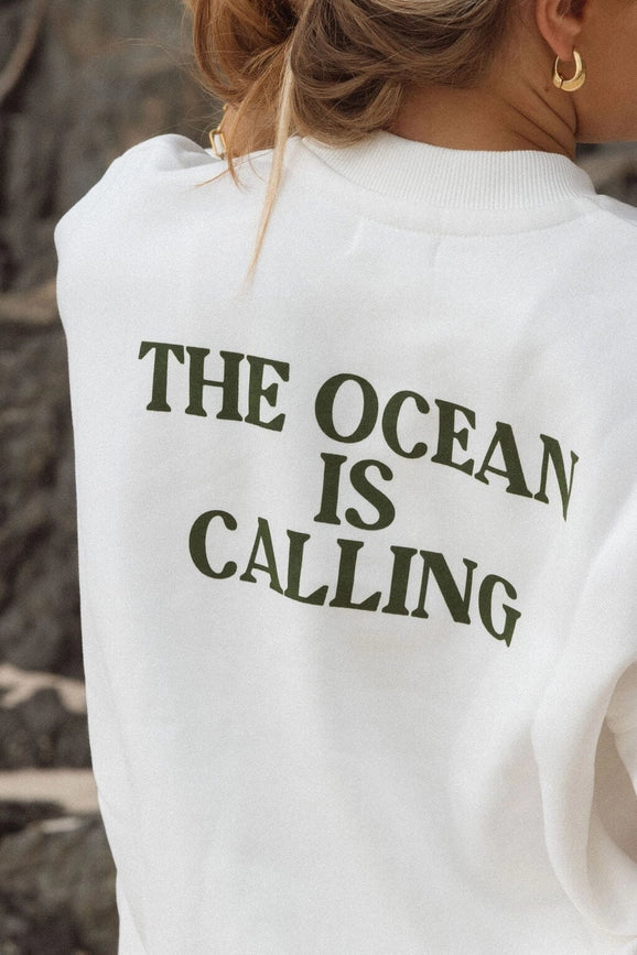 Byron Bay Club White Sweatshirt-Sweatshirt-ARVO LABEL-M-Urbanheer