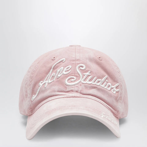 Acne Studios Faded pink baseball cap with embroidered logo
