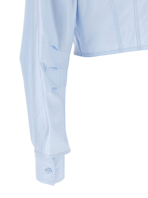 Elisabetta Franchi Cropped Shirt With Charms