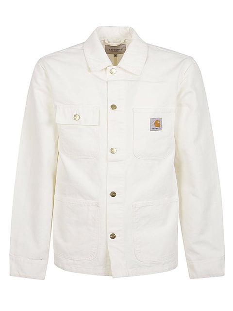 Carhartt Wip Main Coats White-men > clothing > jackets-Carhartt Wip Main-S-White-Urbanheer