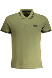 CAVALLI CLASS MEN'S GREEN SHORT SLEEVED POLO SHIRT-Polo-CAVALLI CLASS-GREEN-M-Urbanheer