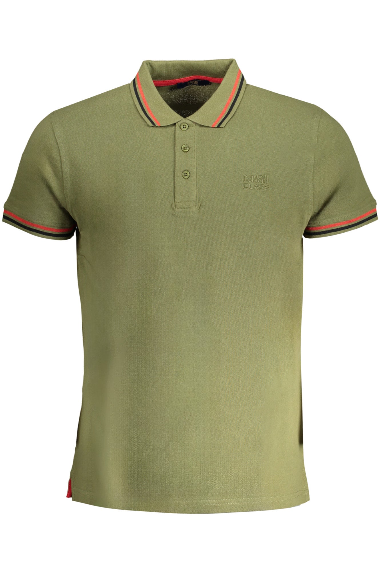 CAVALLI CLASS MEN'S GREEN SHORT SLEEVED POLO SHIRT-Polo-CAVALLI CLASS-GREEN-M-Urbanheer