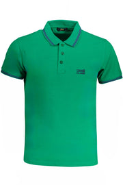 CAVALLI CLASS MEN'S GREEN SHORT SLEEVED POLO SHIRT-Polo-CAVALLI CLASS-GREEN-M-Urbanheer