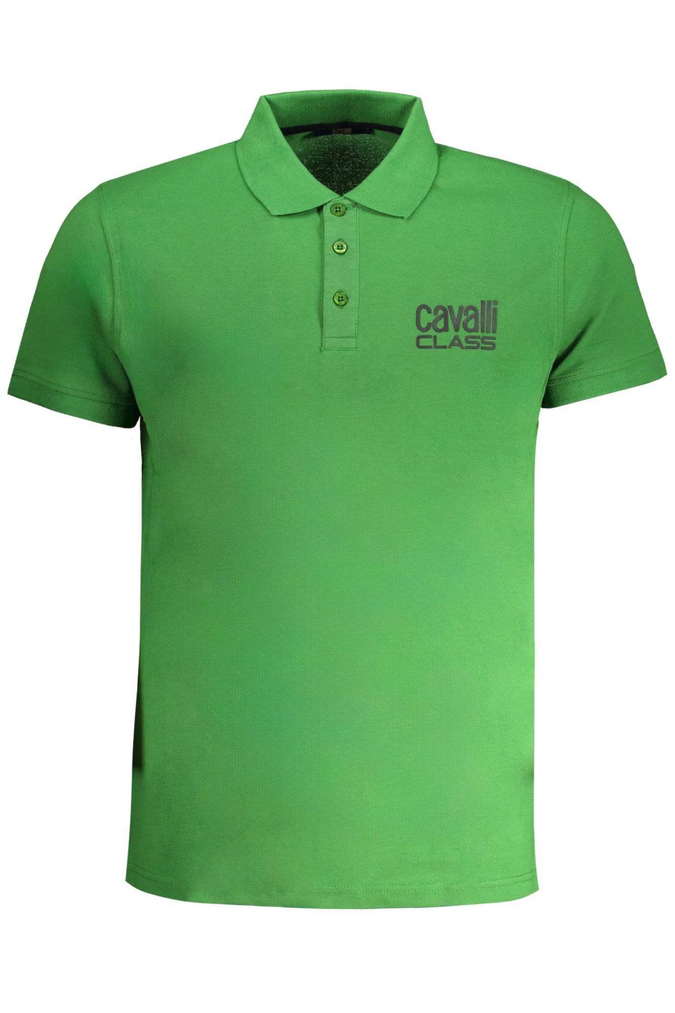 CAVALLI CLASS MEN'S GREEN SHORT SLEEVED POLO SHIRT-Polo-CAVALLI CLASS-GREEN-M-Urbanheer