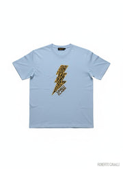 CAVALLI CLASS MEN'S SHORT SLEEVE T-SHIRT BLUE