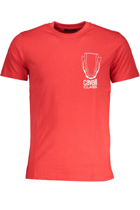 CAVALLI CLASS MEN'S SHORT SLEEVE T-SHIRT RED-T-Shirt-CAVALLI CLASS-RED-M-Urbanheer