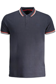 CAVALLI CLASS MEN'S SHORT SLEEVED POLO SHIRT BLUE-Polo-CAVALLI CLASS-BLUE-M-Urbanheer
