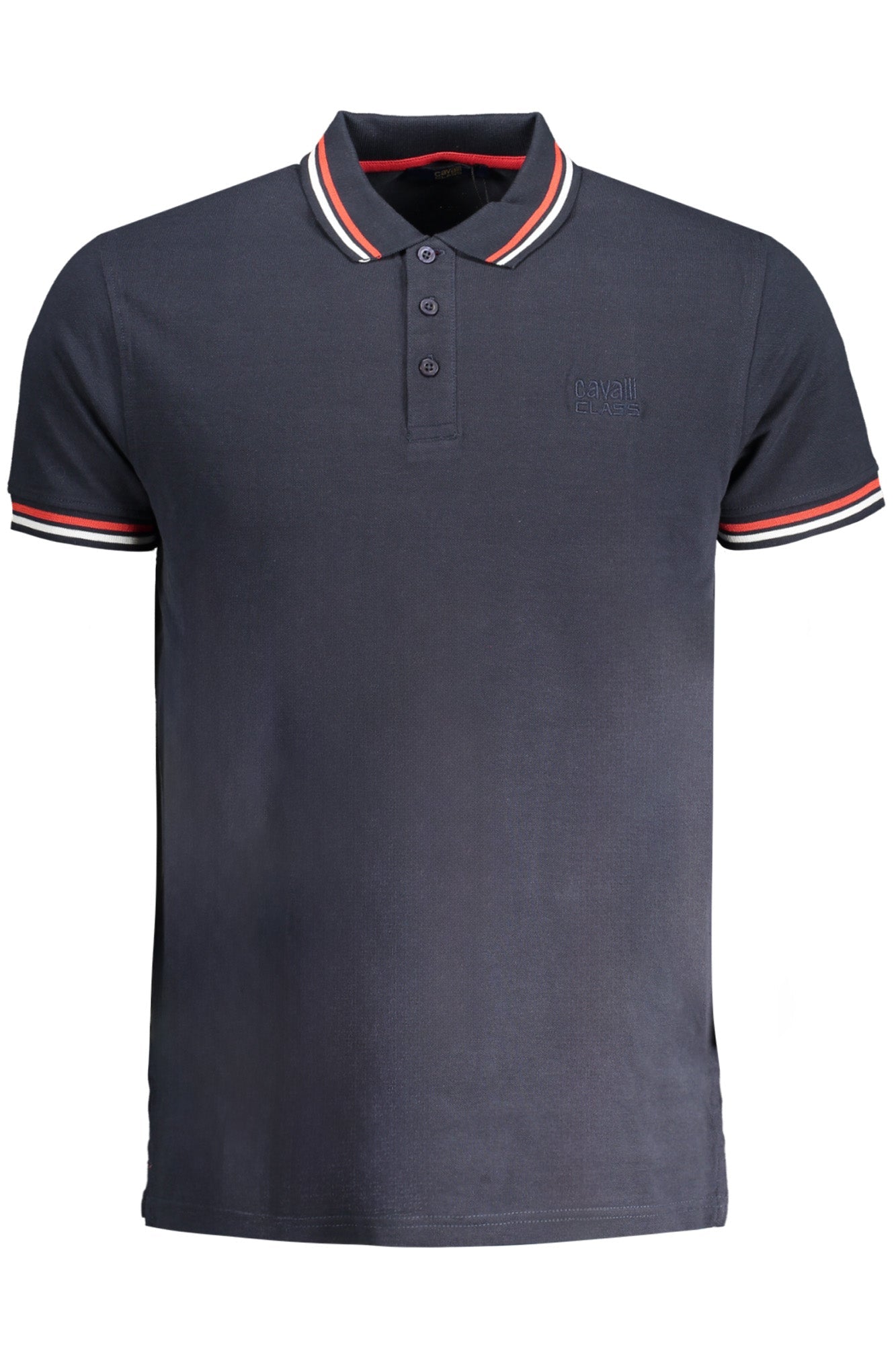 CAVALLI CLASS MEN'S SHORT SLEEVED POLO SHIRT BLUE-Polo-CAVALLI CLASS-BLUE-M-Urbanheer