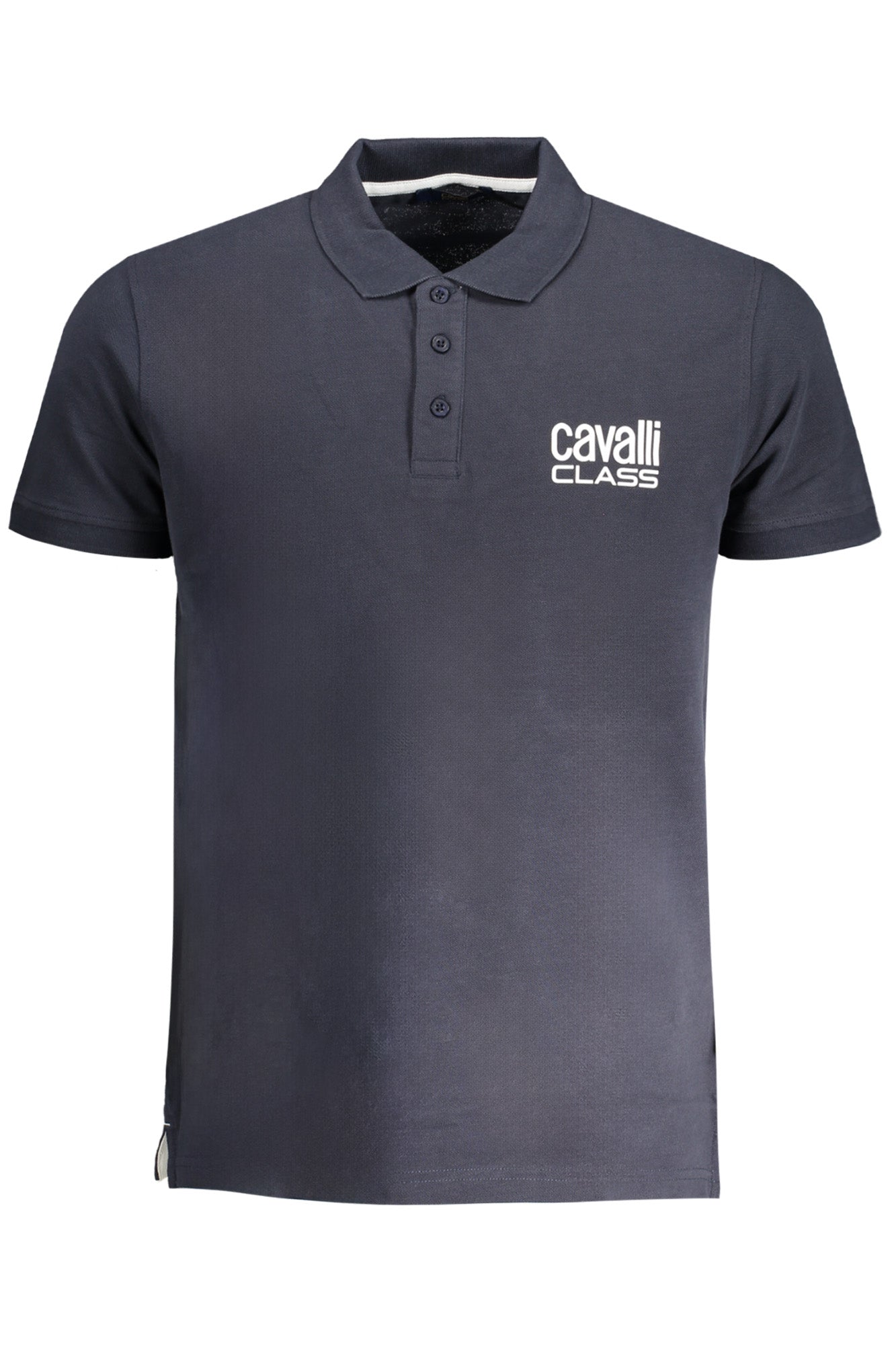 CAVALLI CLASS MEN'S SHORT SLEEVED POLO SHIRT BLUE-Polo-CAVALLI CLASS-BLUE-M-Urbanheer
