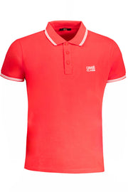 CAVALLI CLASS MEN'S SHORT SLEEVED POLO SHIRT RED-Polo-CAVALLI CLASS-RED-M-Urbanheer