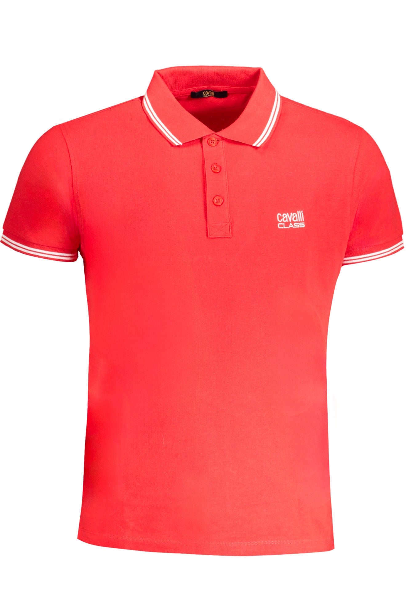 CAVALLI CLASS MEN'S SHORT SLEEVED POLO SHIRT RED-Polo-CAVALLI CLASS-RED-M-Urbanheer