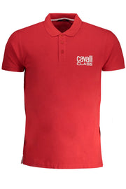 CAVALLI CLASS MEN'S SHORT SLEEVED POLO SHIRT RED-Polo-CAVALLI CLASS-RED-M-Urbanheer