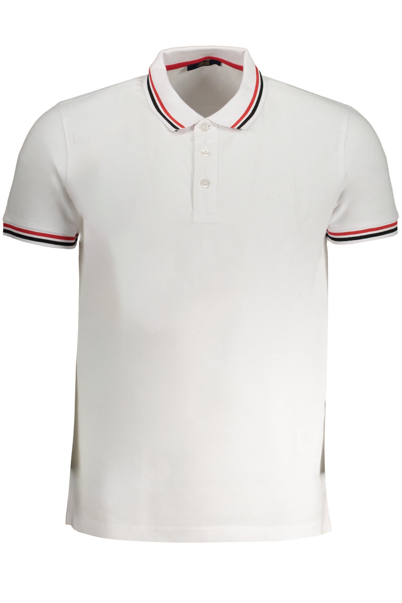 CAVALLI CLASS MEN'S WHITE SHORT SLEEVED POLO SHIRT-Polo-CAVALLI CLASS-WHITE-M-Urbanheer