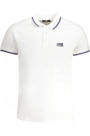 CAVALLI CLASS MEN'S WHITE SHORT SLEEVED POLO SHIRT-Polo-CAVALLI CLASS-WHITE-M-Urbanheer