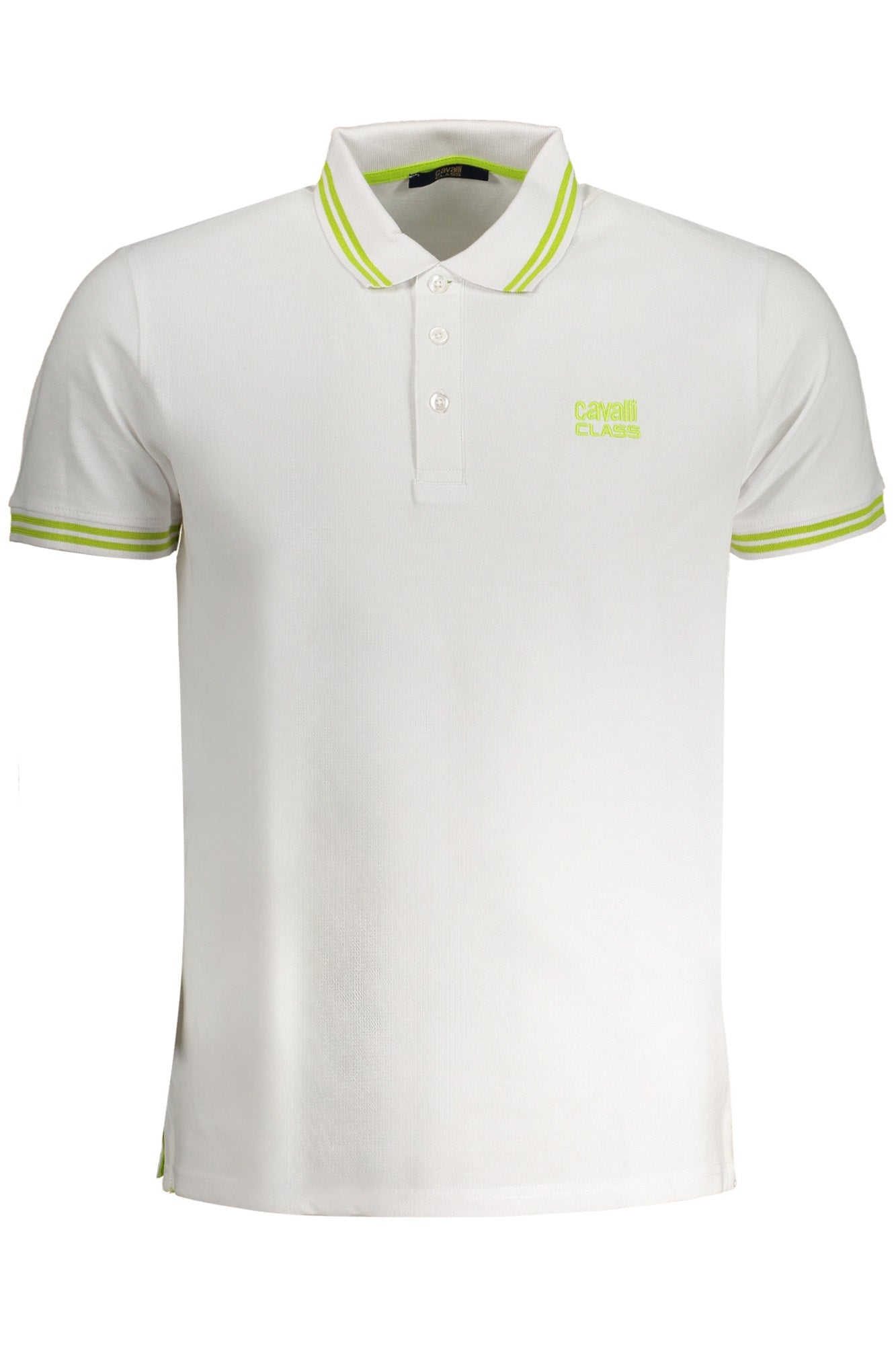 CAVALLI CLASS MEN'S WHITE SHORT SLEEVED POLO SHIRT-Polo-CAVALLI CLASS-WHITE-M-Urbanheer