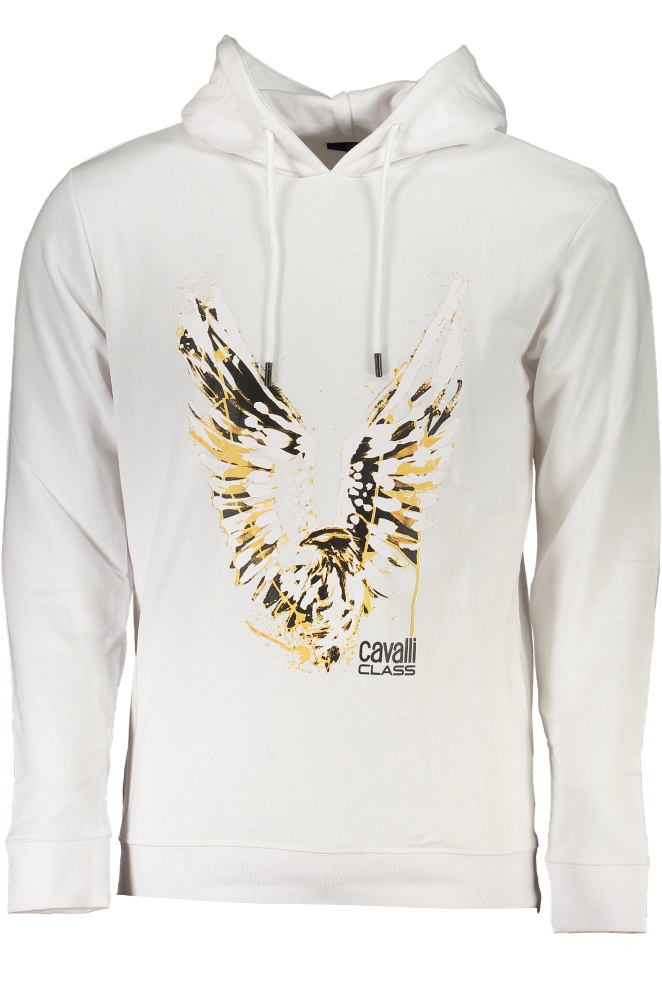 CAVALLI CLASS MEN'S WHITE ZIPLESS SWEATSHIRT-Felpe-CAVALLI CLASS-WHITE-S-Urbanheer