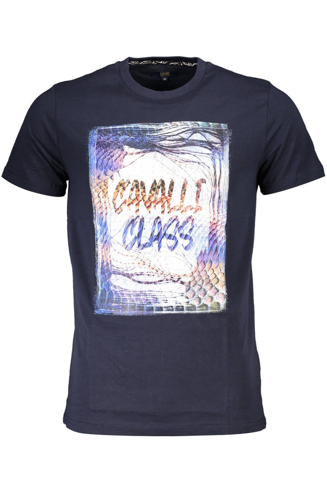 CAVALLI CLASS T-SHIRT SHORT SLEEVE MAN BLUE-0