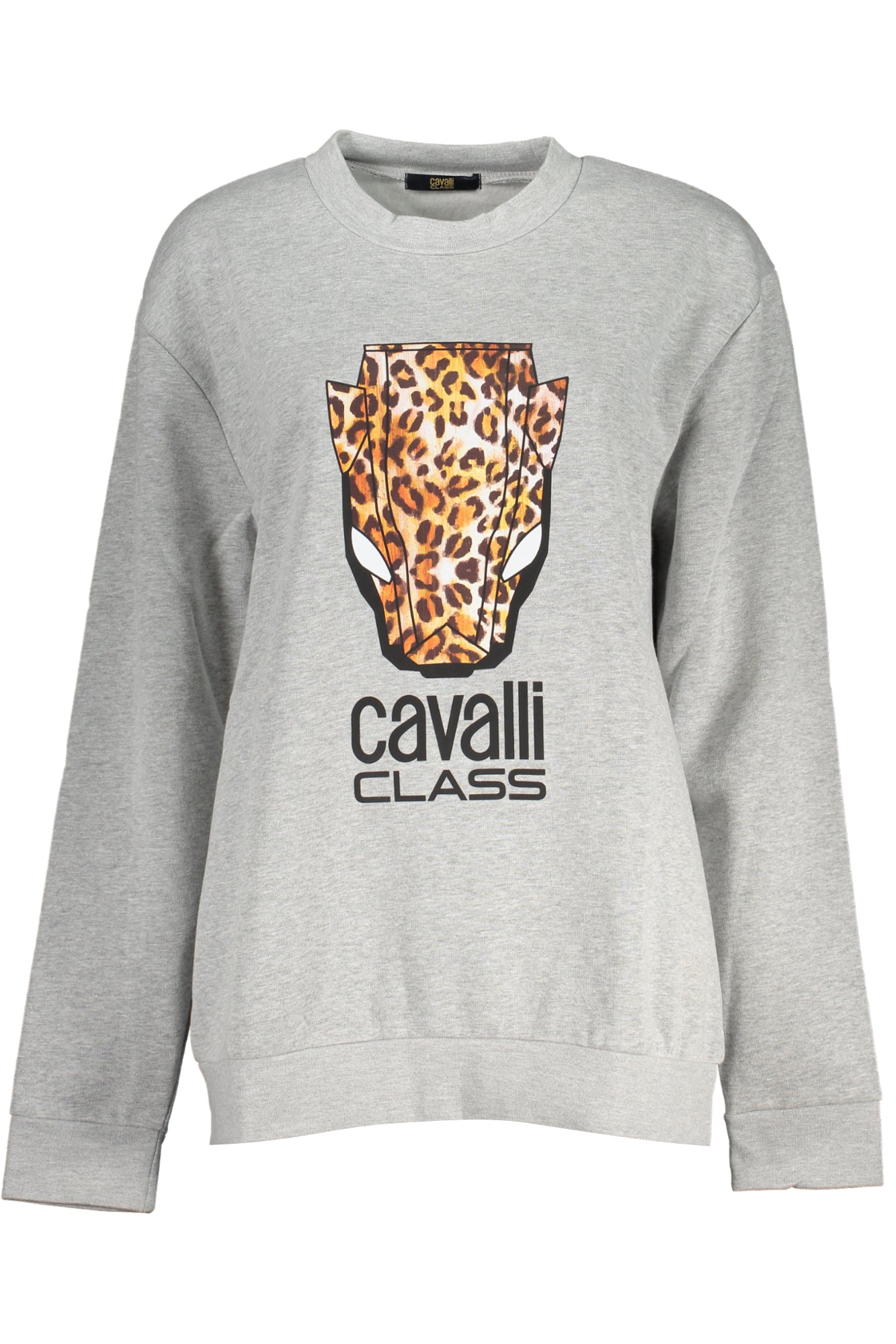 Cavalli Class Women'S Gray Zipless Sweatshirt-Felpe-CAVALLI CLASS-GREY-S-Urbanheer