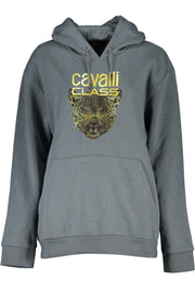 CAVALLI CLASS WOMEN'S GRAY ZIPLESS SWEATSHIRT-Felpe-CAVALLI CLASS-GREY-M-Urbanheer