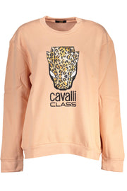 CAVALLI CLASS WOMEN'S PINK SWEATSHIRT WITHOUT ZIP-Felpe-CAVALLI CLASS-Rosa-S-Urbanheer